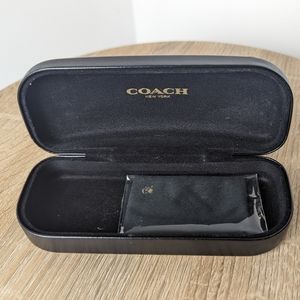 Coach Hardcase Glasses Holder Black Clamshell